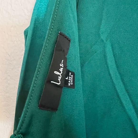 Lulus Melora Emerald Green Satin Sleeveless Maxi Dress Large - Picture 7 of 15